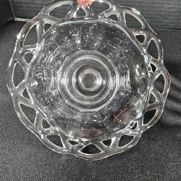 Imperial Glass Crochet Crystal Candle Holder Pair C 1935 1950 Tapers/Pillars - Picture 5 of 10